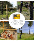 280 Piece Galvanized Steel Fence Staples Set For Wire Mesh And Woven Fencing, Heavy Duty U Shaped Nails With Storage Box For Garden, Farm, And Home Fence