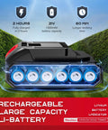 Rechargeable battery for the 2 Pack Cordless Hedge Trimmer With Battery And Charger, highlighting large capacity and 21V power.