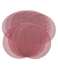 Grab These Fresh 10 Pc Sanding Discs With Hook Loop Backing That Fit Perfectly In Your Grip, showing round abrasive pads in various sizes.