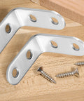 Heavy Duty Iron Angle Brackets 40x40mm Corner Braces With Screws Rust Proof Metal Corner Supports For Furniture And Tables