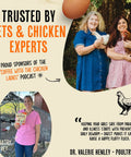 Natural Chicken De-wormer Chili Mix for Healthy Flocks and Happy Eggs. Proudly Made in USA. Flock Armor Protection. 16oz Bag displayed by poultry vet.