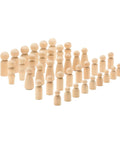 Top Shelf 40 Piece Unfinished Wood Peg People Family Set, Paintable Baltic Birch Craft Figures For DIY arts and crafts projects.