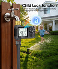 Water Timer For Garden Hose With Brass Inlet And One Outlet Sprinkler Timer Auto Manual Rain Delay Mode Large LCD Display