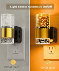 LED Night Light 2-Pack Dimmable Wall Plug Night Lights With Remote Control RGB Color Changing LEDs Dusk To Dawn Sensor