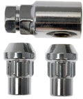 Chrome Wheel Nut Lock Set Acorn Style M12 1 50 Anti Theft Lug Nut Kit, 4-pack, chrome finish, top view