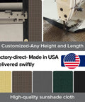 Heavy Duty 5Ft By 50Ft Fence Privacy Screen With 170 GSM HDPE Mesh Windscreen in factory showing stitching and material options.