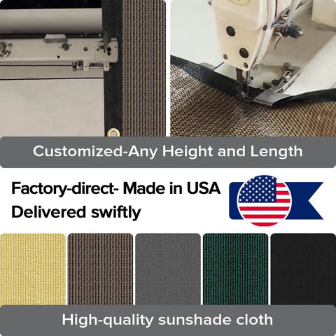 Heavy Duty 5Ft By 50Ft Fence Privacy Screen With 170 GSM HDPE Mesh Windscreen in factory showing stitching and material options.