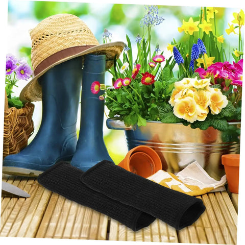 Heavy Duty Thorn Protective Arm Sleeves Cut Resistant Guard For Farm Chores And Yard Work built different next to gardening tools and flowers.