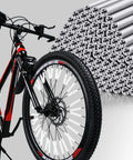 48 Pcs 360 Degree Visibility Bike Spoke Reflectors Waterproof Reflective Clips For Mountain And Road Bikes 1.9 To 2.4 Mm Spokes Durable ABS Coated Film For All Weather Riding on bicycle wheel with stacks of reflectors