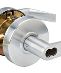 Heavy Duty Lever Style Grade 2 Commercial SFIC Keyed Entry Door Lock For Exterior Doors With 4 7/8 Inch Strike 3 1/4 Inch Trim