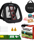 Ultimate Pop Up Golf Chipping Net Set For Portable Practice On The Go with Foldable Design, mats, balls, and storage bag