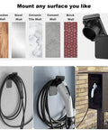 Heavy Duty Wall Mount Charger Holder For SAE J1772 EV Chargers With Universal J1772 Plug Organizer Fits All Chargers