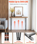 Hairpin Table Legs 34 Inch Black Set Of 4 Beefy Heavy Duty Desk Legs With 880 Lbs Total Load Capacity 220 Lbs Each Three Rods Carbon Steel DIY Furniture Legs For Bench Desk Dining End Table And Chairs supporting console table with decor