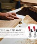 10 Piece Quick Toggle Clamps Set For Vertical Downward Push Heavy Duty Hold Downs For Woodworking And Welding Desktop Clamp Tool Anti Rust Finish Easy Lever Action Rock Solid For Assembly Jigs And Fixtures