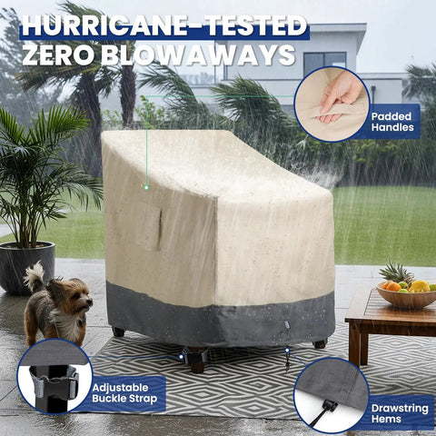 Heavy Duty Waterproof Outdoor Chair Covers 2 Pack For Patio Chairs Like Swivel Rocking Adirondack Tough As Nails Tear Resistant