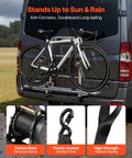Two Pack Retractable Ratchet Straps 2 Inch By 10 Foot Tie Down Straps With S Hooks And Soft Loops on bicycle rack