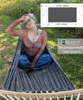 Extra Large Double Hammock For Two With 500Lb Capacity 220x150 Cm Canvas Cotton Bed 330 Cm Total Length Outdoor Indoor