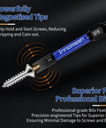 Built Tough Magnetic Spanner Bit Set, Six Piece Snake Eye Security Bits SP8 with magnetized tips for screw holding.