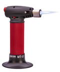 Red Go To Professional Butane Torch Lighter Handheld Mini Blow Torch With Adjustable Flame Refillable For Soldering Kitchen Cooking MT 51