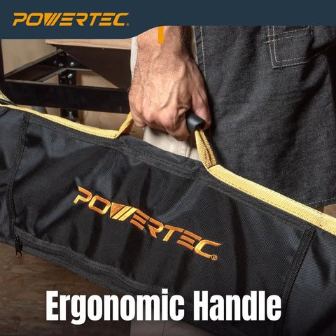 Straight Up Rugged Heavy Duty Case For Your 59 Inch Track Saw Guide Rail Featuring Thick Dual Padded Sleeves Universal Router Track Bag Shop Or Jobsite Gear with ergonomic handle.