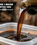 Kickass Water Based Wood Stain For Indoor Furniture And Daily Woodworking Eco Friendly Non Toxic Formula In Light Sycamore 8.5 Oz pouring into container.