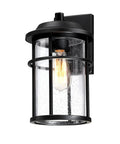 Outdoor Wall Light Fixture For House Waterproof Anti Rust Black Lantern With Seeded Glass Shade E26 Socket Exterior Front Porch Lighting ETL Listed Modern Outdoor Wall Sconce Weatherproof Built Tough For Any Climate