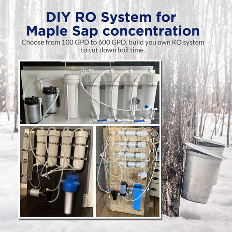 DIY 150 GPD Reverse Osmosis Membrane Kit With 12 Inch Membrane Housing For Under Sink Water Filter System setup examples