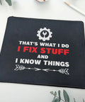 Mechanic Mouse Pad For Gearheads And Handymen Non Slip Auto Shop Desk Mat Great Gift For Men Dads And Husbands Who Love Engineering For Busy Dudes 9.5 Inch with quote 'I Fix Stuff and I Know Things'