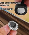 Heavy Duty Magnetic Hook Set For Canopies And Tents With Carabiner Hangers Neodymium Magnets 11 Lbs Load close-up installation