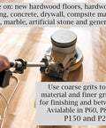 Silicon Carbide 60 Grit Screen Sanding Discs, 10 Pack, 20 Inch Open Weave Floor Refinishing Discs, Double Sided For Extended Life And Smooth Finish - floor refinishing machine in use on hardwood floor.