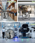 Heavy Duty 20 Inch High Velocity Floor Fan With Three Speeds And 4600 CFM for warehouse, garage, and factory use