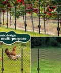 10 Pack 5 Feet Heavy Duty Metal U-Posts For Wire Fence And Temporary Fencing No-Dig Garden Stakes in outdoor setting