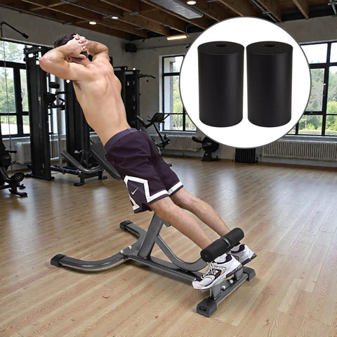2 Pack Leg Extension Pad Replacement With 7 Inch Foot Foam Rollers For Weight Bench And PEC Deck, High Density PU Foam Cushion Covers