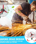 Tough As Nails 22 Inch Wall Mount Fan Oscillating Speckled Green Industrial Finish 7500 CFM Three Speed Metal design for workshop cooling.