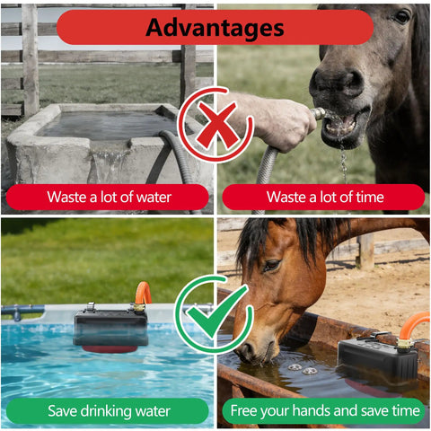 Premium Water Trough Float Valve With Automatic Water Level Control For Stock Tanks Poultry Coops And Livestock Waterers, advantages of efficient water use.