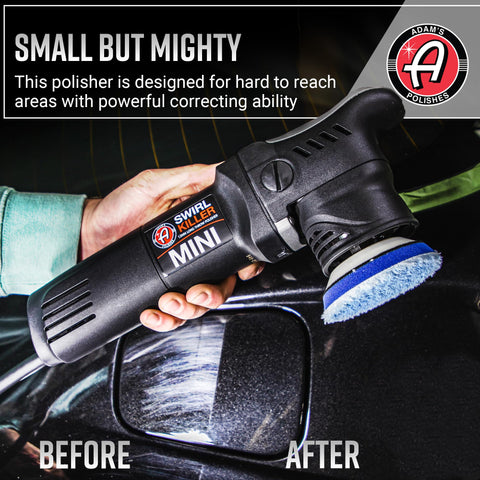 Swirl Killer 12mm Orbital Polisher Pro Grade For Car Paint Correction And Scratch Removal Compact Buffing Tool in use