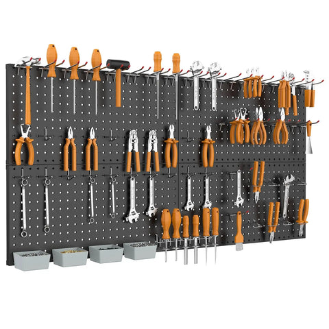 Metal Pegboard Kit For Wall And Garage Storage With Accessories And Hooks Modular Tool Organizer Board for Workbench