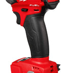 M18 Fuel Hex Hydraulic Driver with Quiet Fluid Drive Powertrain and Powerstate Brushless Motor, front view, red and black.