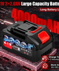 21V 2.0AH rechargeable battery for Cordless Weed Wacker 3-In-1 Grass Trimmer, efficient power source for extended yard work