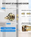 Gold Crystal Door Knobs With Privacy Lock And Keys For Interior Doors Snazzy Diamond Classic Glass Door Knobs adjustment details