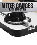 32 Inch Anodized Aluminum Combo Miter T Track Mini T Track Rail with smooth gliding miter gauge and track system.