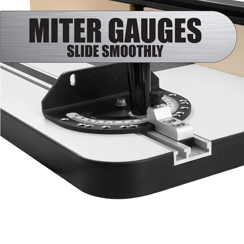 32 Inch Anodized Aluminum Combo Miter T Track Mini T Track Rail with smooth gliding miter gauge and track system.