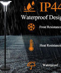 Solar Powered Outdoor Floor Lamp for Patio and Garden, Waterproof IP44 Cordless Rechargeable Lamp with Three Modes in rain