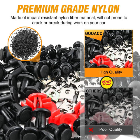 Must Have 941Pcs Car Retainer Clips And Auto Body Fasteners Kit with premium grade nylon fiber material display