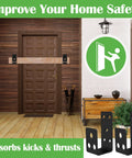 Heavy Duty 2x4 Door Barricade Brackets U Bracket For Home Garage Barn Shed Gate Security With Rust Resistant Black Coating And Thickened Design For Long Lasting Strength And Easy Installation Built Tough installed on door