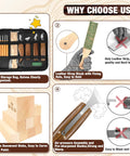 23 Piece Wood Carving Set For DIYers With 4 Large Knives 5 Detail Knives 9 Basswood Blocks Polishing Compound Leather Strop Gloves And Instruction Manual Portable Case For Beginners And Pros layout
