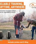 Replacement Probes for E Collars Half Inch Long Contact Points With O Ring Kit, featured with dog training in field