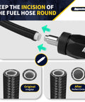 AOOSEDOO PTFE hose reaming tool with double-ended AN wrench; blue/black tool for 4AN-10AN hose