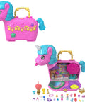 Unicorn Partyland Playset With Pocket Dolls And Pets, 25 Plus Surprise Accessories, Birthday Celebration Adventure With Hot Air Balloon Ride, Two Micro Dolls Included, Rainbow Themed Fun For Kids