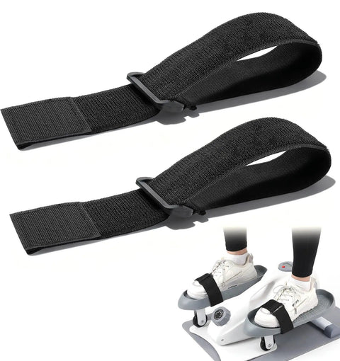 2 Pack Bike Pedal Straps for Under Desk Workouts, Adjustable Leg Exerciser  Traction Straps for Elliptical Machines, Secure Stability, Fits 12.7 to 